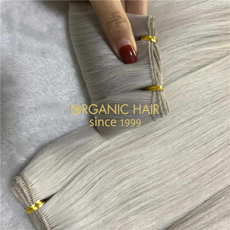 Full cuticle hand tied hair extensions in stock H137